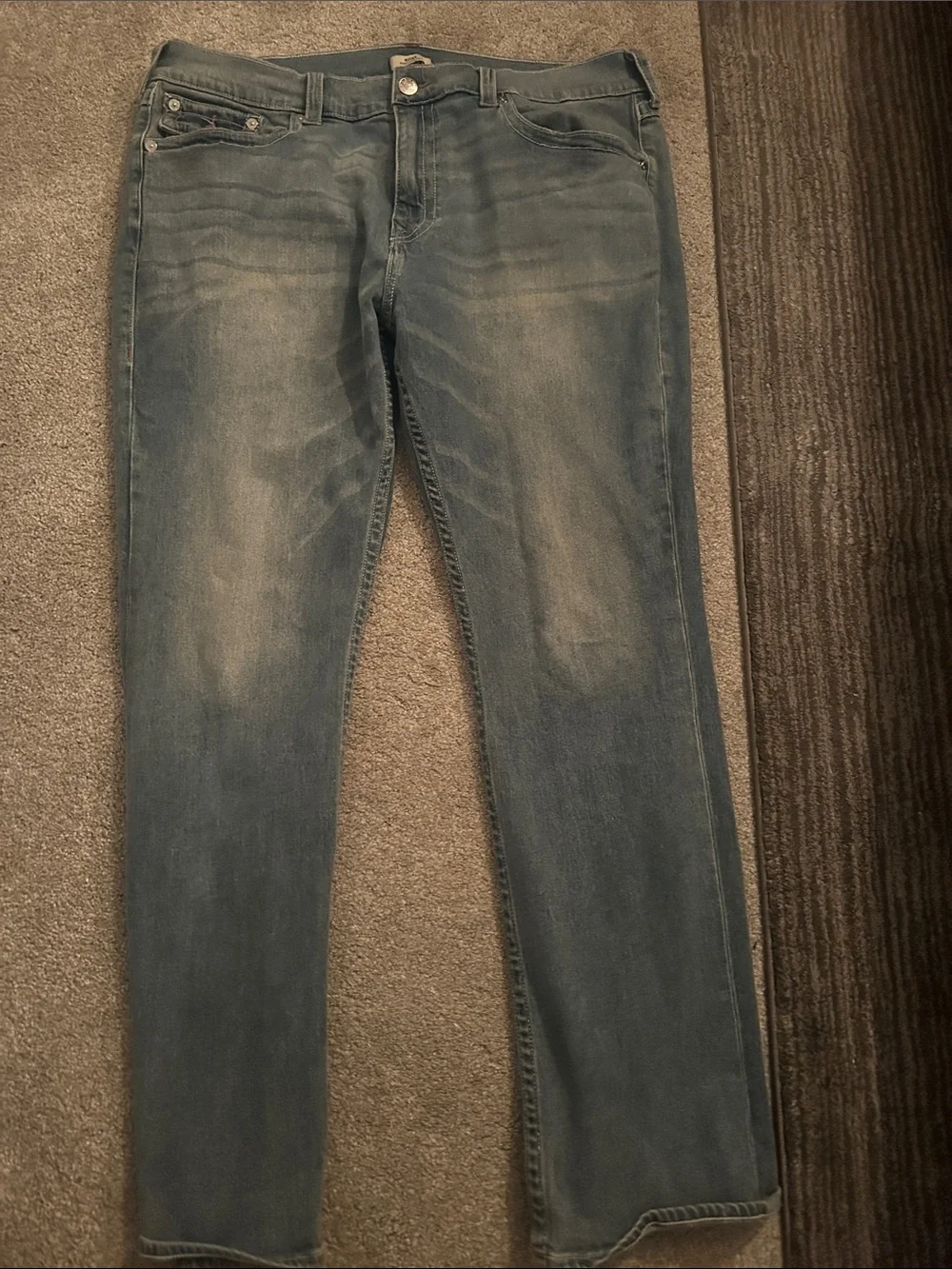 True Religion Men's Straight-Leg Jeans in Medium Blue